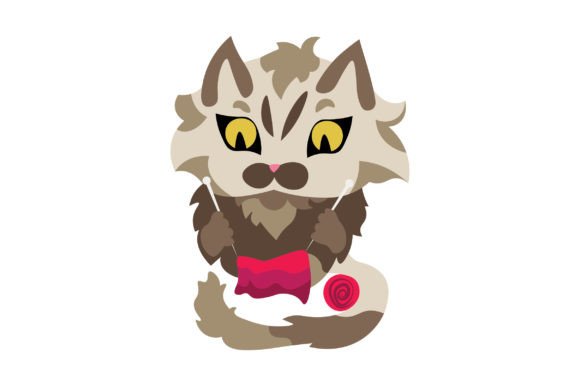 Kawaii Cat Knitting Sticker: A Designer's Review