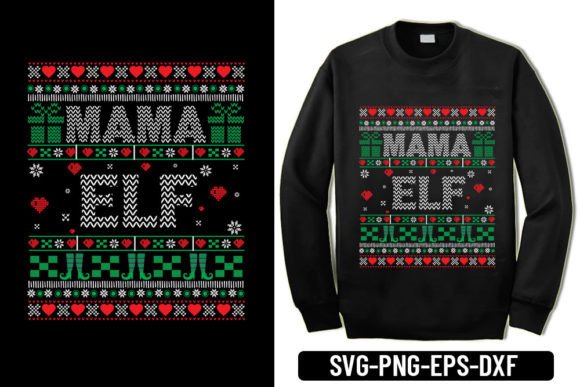 Mama Elf Christmas Ugly Sweater Design Review