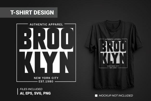Review: Brooklyn Typography T-shirt Design for Embroidery