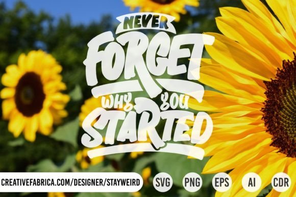 Review: Never Forget Why You Started for Embroidery