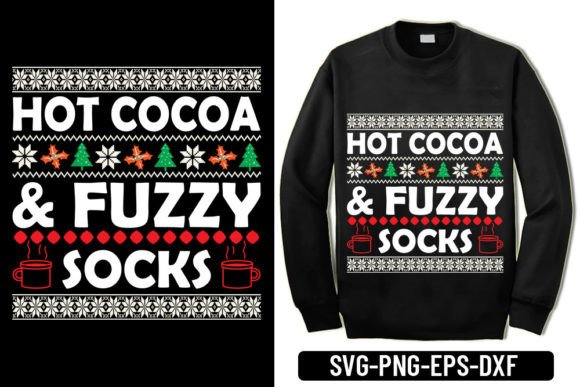 Review: Ugly Sweater -Hot Cocoa Fuzzy Socks Design